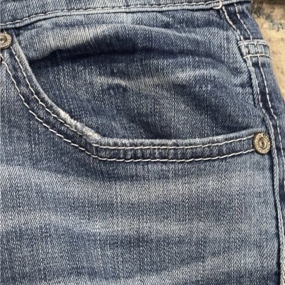 BKE Buckle Nolan Straight Leg 5 Pocket Jeans Mens 34L Stretch Denim Distressed - Picture 7 of 16